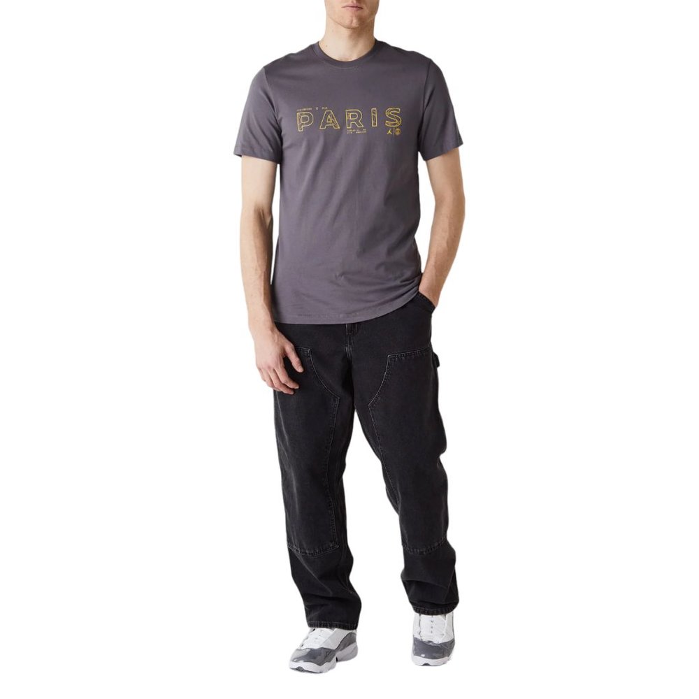 Nike Air Jordan Paris Saint-Germain T-Shirt DV0634-014 Gray Men's - Picture 2 of 3